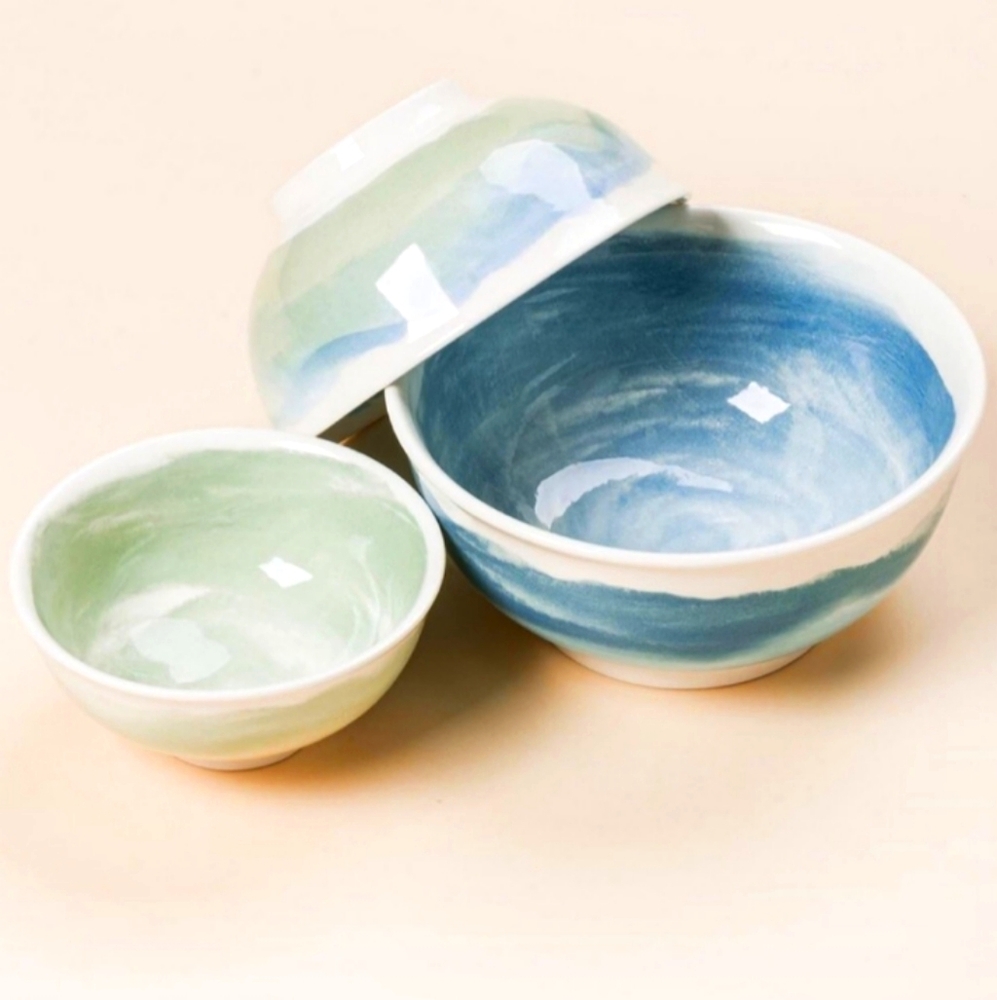 Pepper + Vetiver Bone China Bowl Set